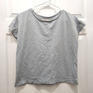 Madewell Blue Checkered Tee